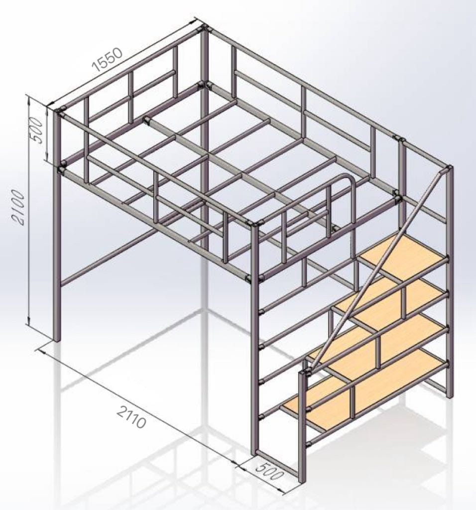 Loft bed Queen size measurements 