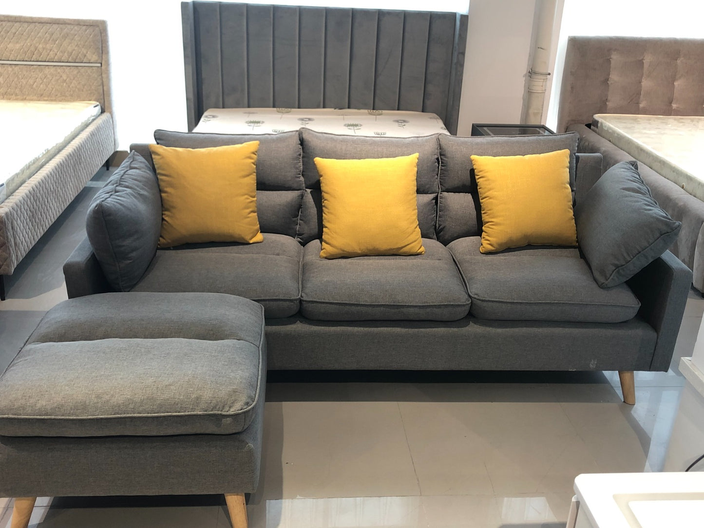 3-Seater Sofa + Ottoman