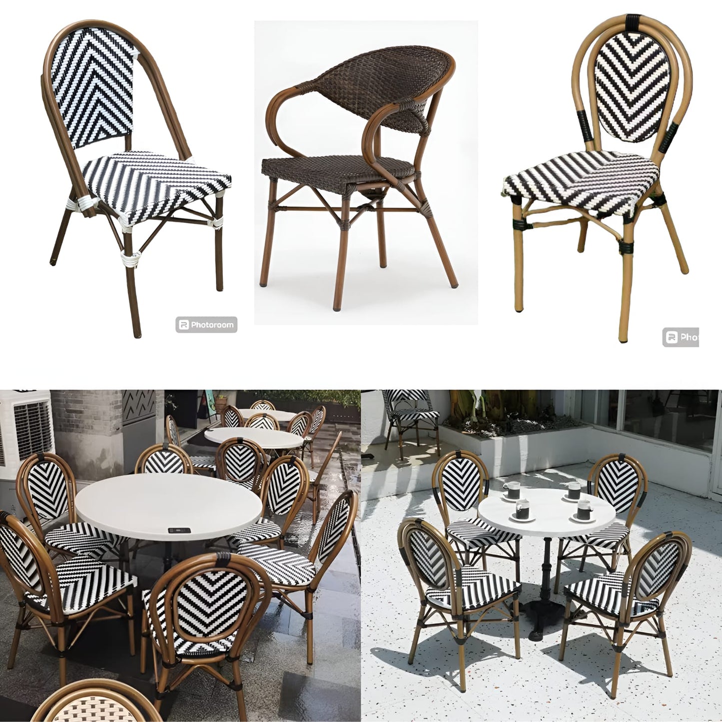 Parisian Rattan Chairs and table