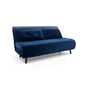 Velvet Sofa Bed with Solid Wood Frame | Blue & Pink | 142cm