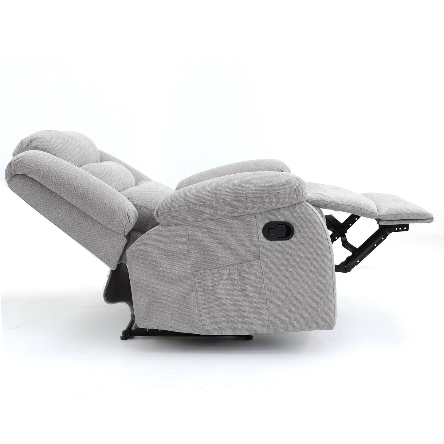 Premium Linen Recliner Chair - Manual Recline with Plush Cushioning