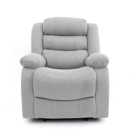 Premium Linen Recliner Chair - Manual Recline with Plush Cushioning